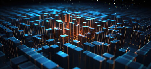 Digital society, DX, Iot, digital data transaction network in society concept. Hand edited generative AI.