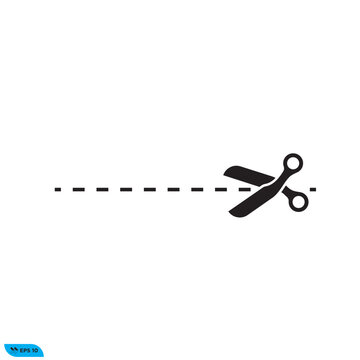 Icon vector graphic of scissors for cuting 