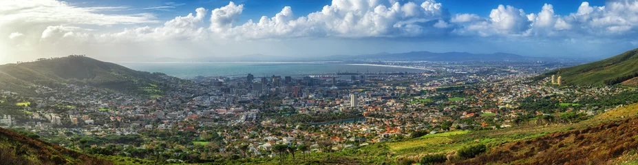 Deurstickers Aerial view of Cape Town skyline from lookout viewpoint © atosan