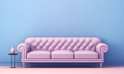 sofa in a room with a background