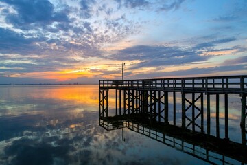 Beautiful sunset on the Eastern shore of Mobile Bay