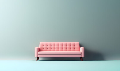 red sofa in a room