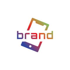 Simple and modern mobile logo, suitable for mobile phone business, accessories, phone service etc