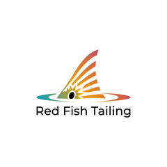 Red fishtail logo, suitable for the restaurant industry, fishermen, big fish fishing spots or anything related to the logo.