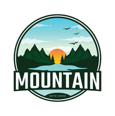 Mountains logo template