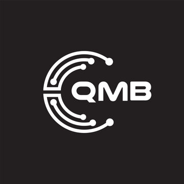 QMB letter technology logo design on black background. QMB creative initials letter IT logo concept. QMB letter design.	
