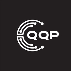QQPletter technology logo design on black background. QQPcreative initials letter IT logo concept. QQPsetting shape design
