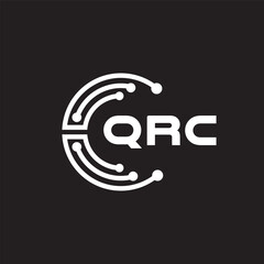 QRCletter technology logo design on black background. QRCcreative initials letter IT logo concept. QRCsetting shape design
