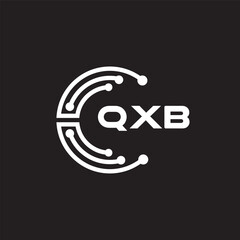 QXBletter technology logo design on black background. QXBcreative initials letter IT logo concept. QXBsetting shape design
