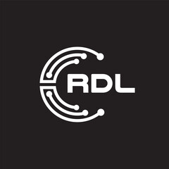 RDL letter technology logo design on black background. RDL creative initials letter IT logo concept. RDL letter design.	
