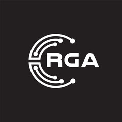 RGAletter technology logo design on black background. RGAcreative initials letter IT logo concept. RGAsetting shape design
