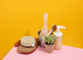 Accessories for spa and bath. Organic products and eco friendly toiletries.