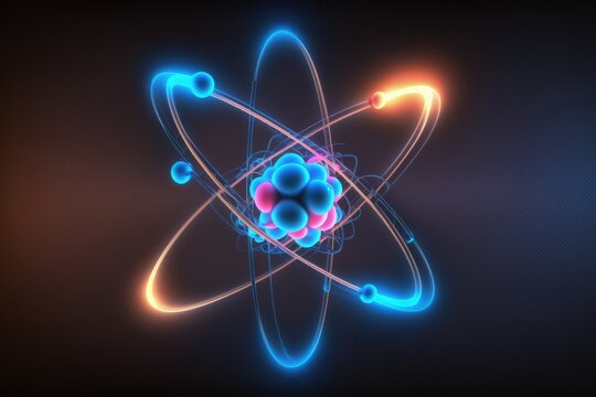 Atomic nucleus electrons neutrons protons. model shows that an atom is mostly empty space, with electrons orbiting a fixed, positively charged nucleus in set, predictable paths.