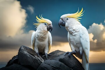 couple of cockatoo on the 