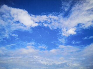 Naklejka na ściany i meble Blue sky white cloud white background. Beautiful sky and clouds 