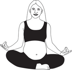 Yoga Pregnant Woman 