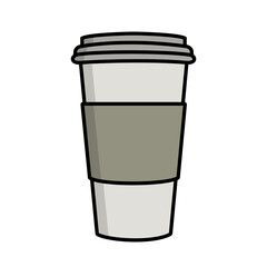 Vector illustration disposable coffee cup icon