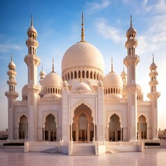 Fototapeta na wymiar amazing architecture design of muslim mosque ramadan, Generative AI