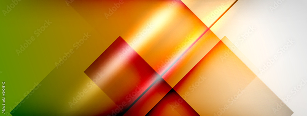 Aufkleber Light and shadow squares and lines abstract background