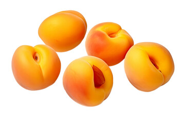 Pure Delight: Apricot on White Background