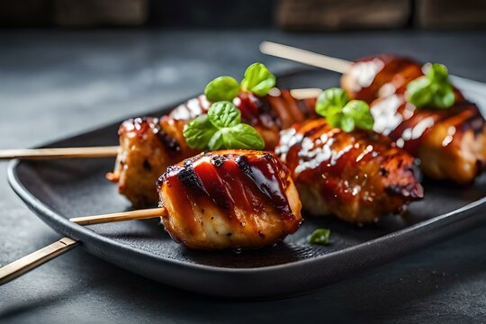 Grilled Chicken Wings With Vegetables