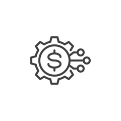 Money management line icon