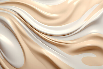 Fototapeta premium Luxury skincare captured as a swirling cosmetic milk liquid, epitomizing smoothness and purity, excellent for a beauty and wellness-focused project, generative ai