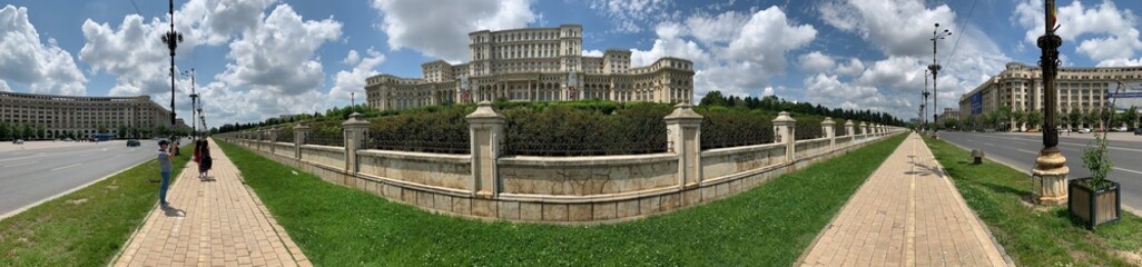 panorama of the Bucharest Parlament  