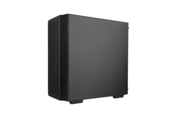 PC system unit on a white background. Box Personal computer close up. Computer system block closeup isolated on white background.