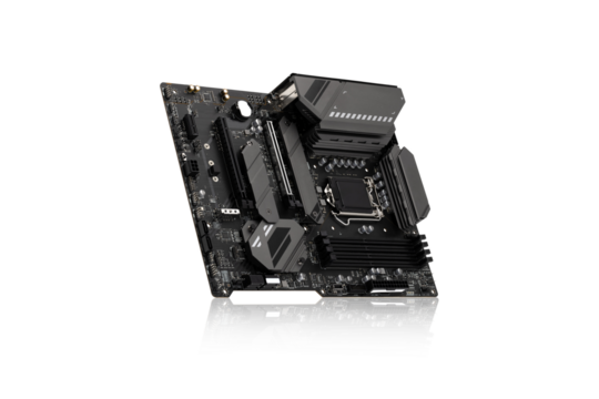 PC motherboard on a white background. Motherboard for personal computer closeup isolated on white background.