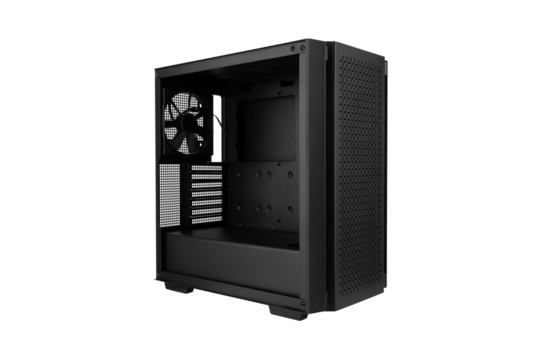 PC system unit on a white background. Box Personal computer close up. Computer system block closeup isolated on white background.