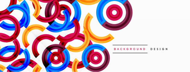 Colorful circle abstract background with vibrant and eye-catching design that incorporates a variety of different shades and hues creating a swirling, dynamic effect