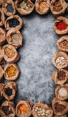 Spices. Food. Ingredient. Nuts. Background. Photo. Cooking. 