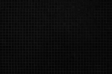 Fototapeta premium Black tile high resolution real photo. Brick seamless pattern texture square floor ceramic tiles interior room background.