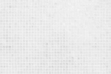 Fototapeta White tile checkered background bathroom floor texture. Ceramic wall and floor tiles mosaic background in bathroom. obraz