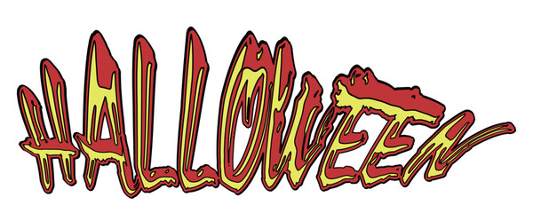 Halloweenの文字の素材