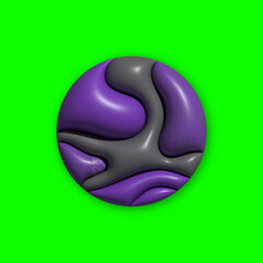 3D Galaxy Planet Assets with Greenscreen Background