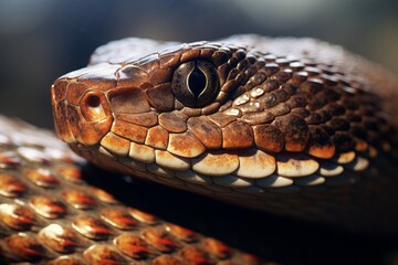 Fototapeta premium Close up of a snake, Generative AI