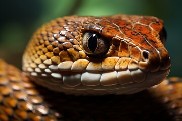 Fototapeta premium Close up of a snake, Generative AI