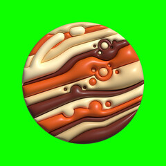 3D Galaxy Planet Assets with Greenscreen Background