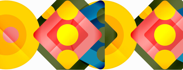 Triangles and circles abstract background for wallpaper, banner, background, card, book Illustration, landing page