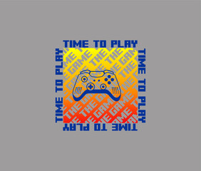 GAMER Typography tee shirt design vector illustration.