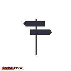 Icon vector graphic of direction board