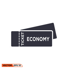 Icon vector graphic of Ticket Ecomony