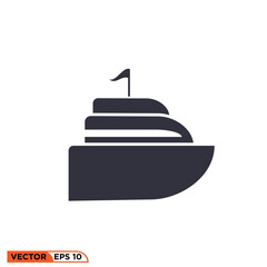 Icon vector graphic of Cruise Ship
