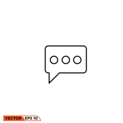 Icon vector graphic of chat virtual
