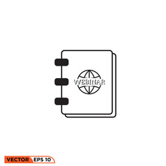 Icon vector graphic of Book webinar