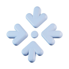 Center Arrows 3D Icon