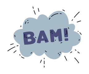 Bam Comic Effect from Bomb or Explosive Vector Illustration