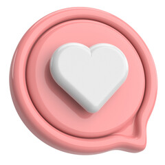 Like icon. Like button. 3D illustration.